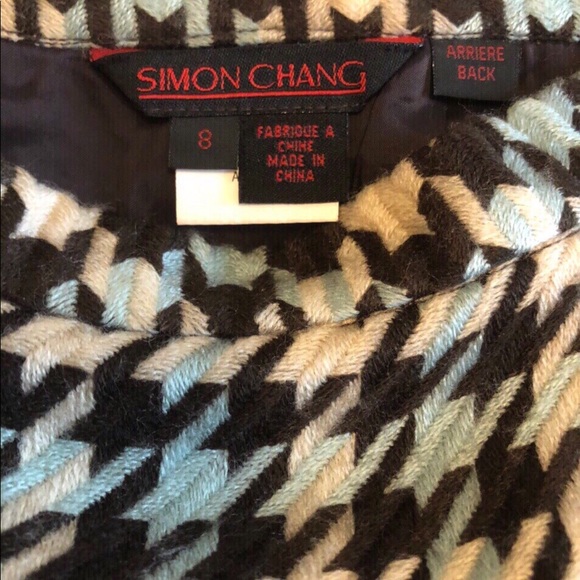 🤎 💛💚 Chic Simon Chang Designer Skirt 🤎💛💚 - Picture 7 of 8